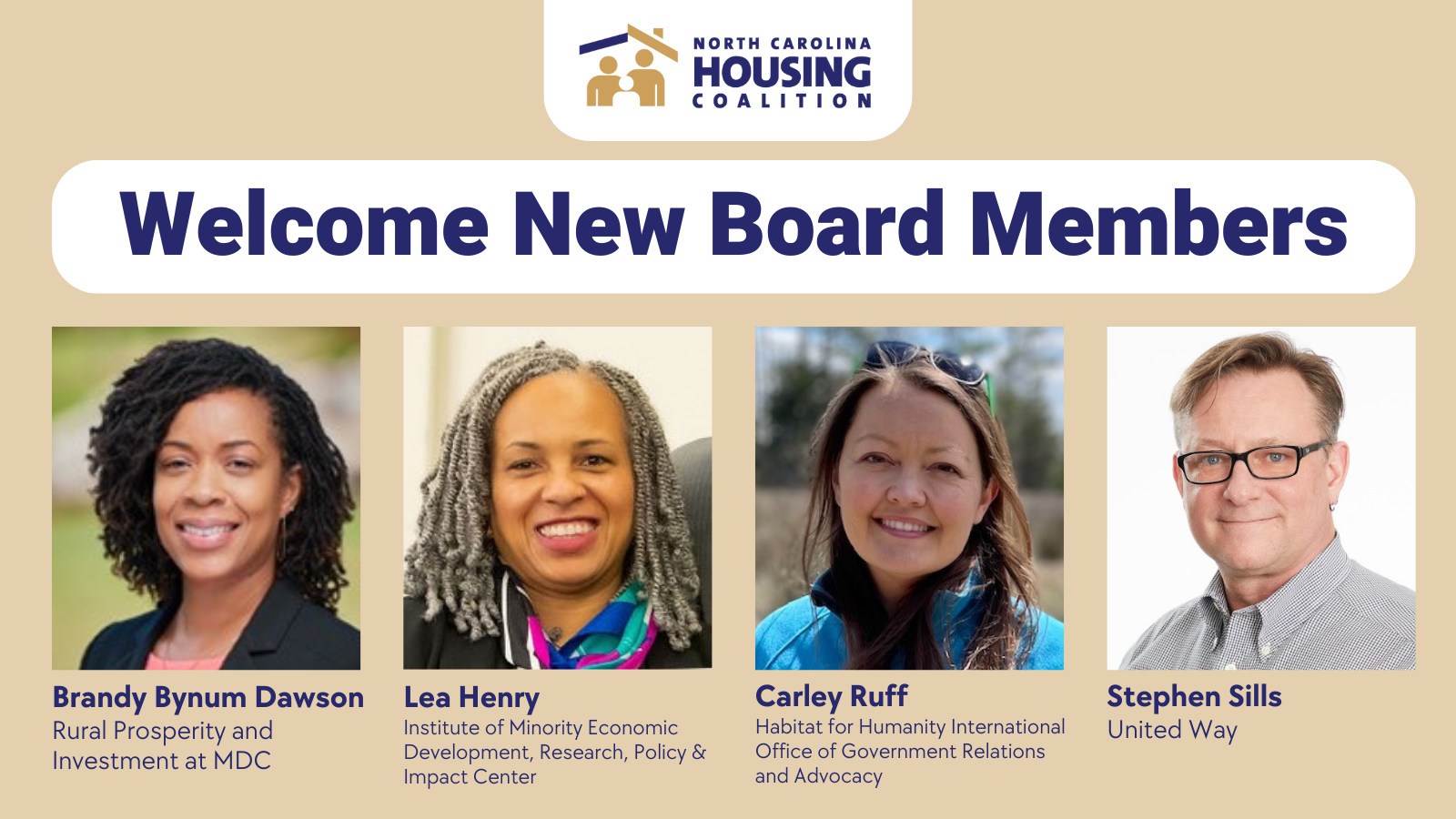 NC Housing Coalition Welcomes New Board Members – North Carolina